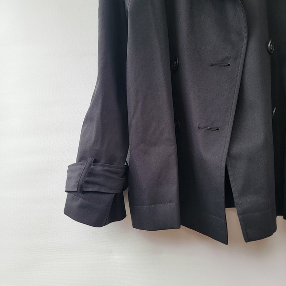 ASOS Jacket Womens 6 Black Waist Length Lightweight Oversized Relaxed Trench - Picture 6 of 16